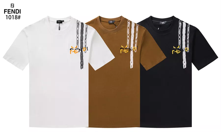 fendi t-shirt manches courtes pour unisexe s_12772072